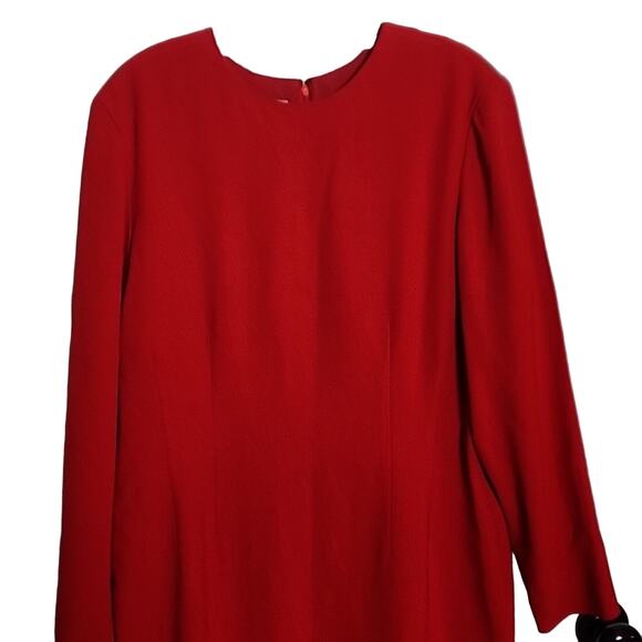 Liz Claiborne Dresses Red/Black Shift Dress, Size 14 - Picture 2 of 6